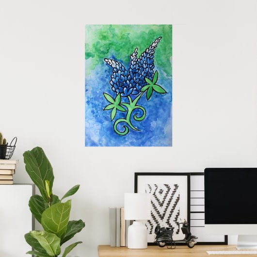 Texas Bluebonnets Poster (Heimbüro)