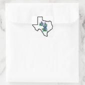 Texas Bluebonnets Quadratischer Aufkleber (Tasche)