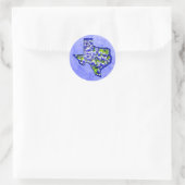 TEXAS BLUEBONNETS RUNDER AUFKLEBER (Tasche)
