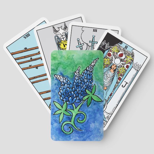 Texas Bluebonnets Spielkarten (Rückseite)