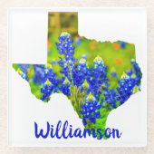 Texas Bluebonnets Staat Texas Glasuntersetzer (Vorderseite)