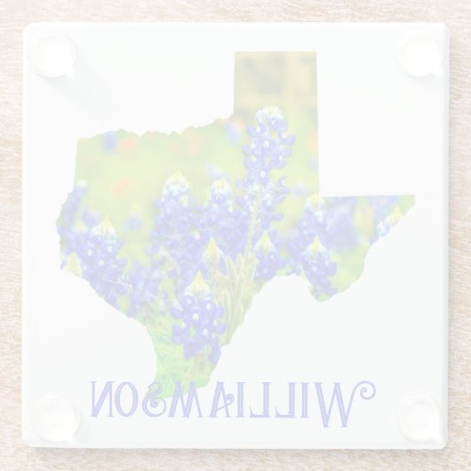 Texas Bluebonnets Staat Texas Glasuntersetzer (Rückseite)