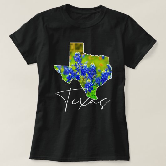 Texas Bluebonnets Staat von Texas Fine Art T-Shirt (Design vorne)