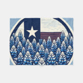 Texas Bluebonnets Staatsflagge Texanischer Stolz Fleecedecke (Vorderseite (Horizontal))