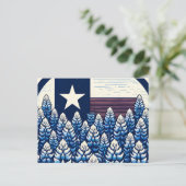Texas Bluebonnets Staatsflagge Texanischer Stolz Postkarte (Stehend Vorderseite)