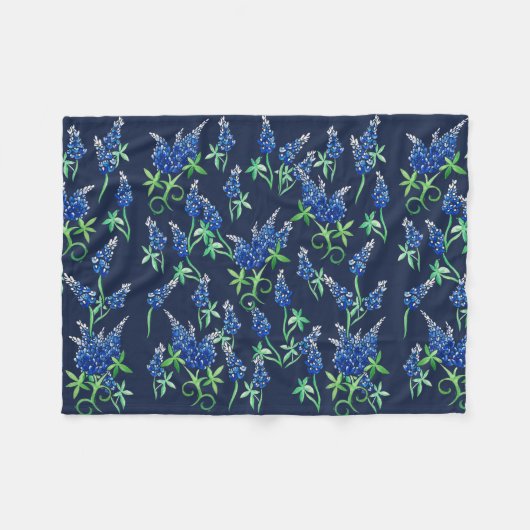 Texas Bluebonnets Texan Fleecedecke (Vorderseite (Horizontal))