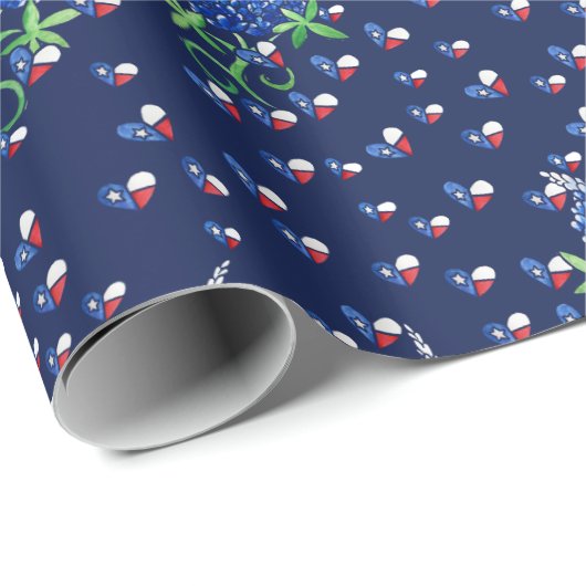 Texas Bluebonnets Texan Lone star Staat Geschenkpapier (Rolleneckpunkt)
