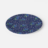 Texas Bluebonnets Texan Lone star Staat Pappteller (Schrägansicht)