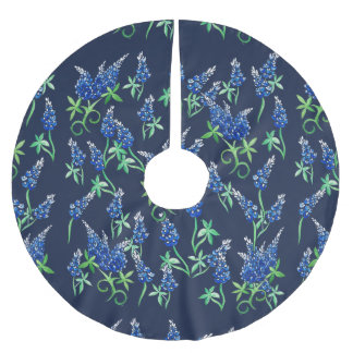 Texas Bluebonnets Texan Polyester Weihnachtsbaumdecke