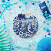 Texas Bluebonnets und Northern Mockingbird Texan Pappteller (Party)