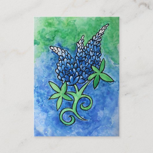 Texas Bluebonnets Visitenkarte (Vorderseite)
