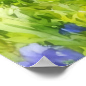 Texas Bluebonnets Wasserfarben-Stil Kunstprint Poster (Ecke)