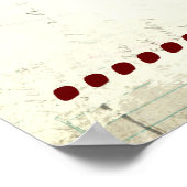 Texas Boho Kuhschädel mit Blume Chic Trendy Poster (Ecke)