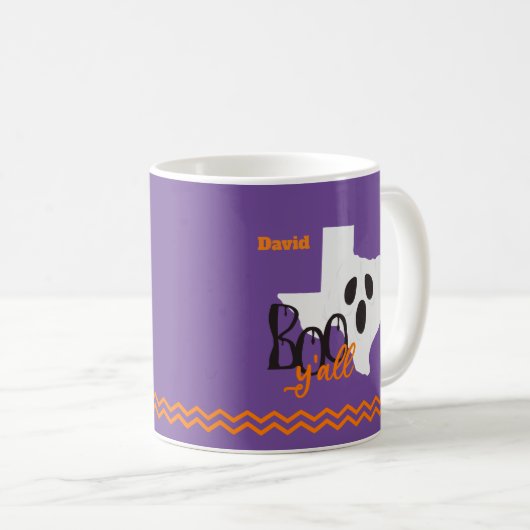 Texas Boo Y'all Halloween Kaffeetasse (VorderseiteRechts)
