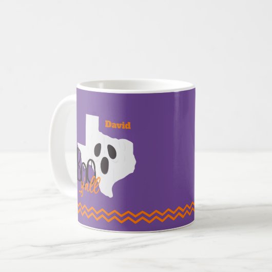 Texas Boo Y'all Halloween Kaffeetasse (Vorderseite Links)