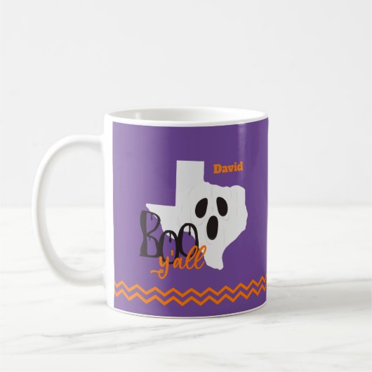 Texas Boo Y'all Halloween Kaffeetasse (Links)
