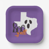 Texas Boo Y'all Halloween Pappteller (Vorderseite)