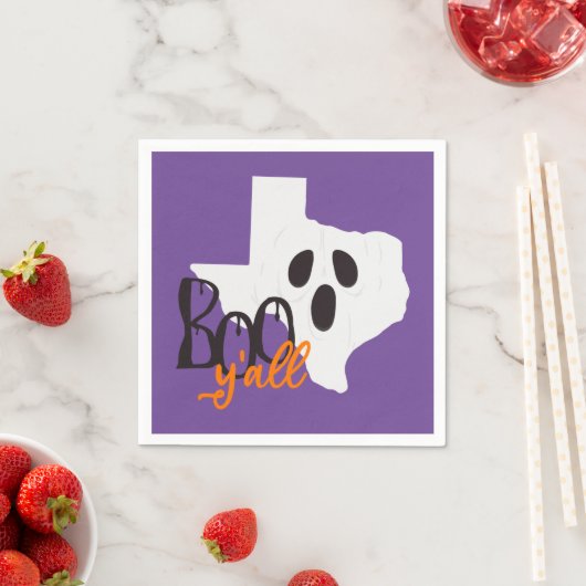 Texas Boo Y'all Halloween Serviette (Beispiel)