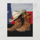 Texas Boots und Hat.jpg Postkarte (Vorderseite)