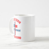 Texas Born, Blood Bought, Heaven Bound Cross Kaffeetasse (Vorderseite Links)