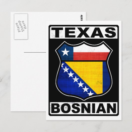 Texas-bosnischer Amerikaner Postkarte (Vorne/Hinten)