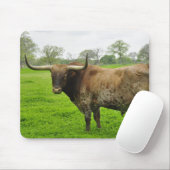 Texas brannte orange Longhorn-Ochsen Mousepad (Mit Mouse)