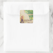 Texas Braut in Stiefeln Brautparty Quadratischer A Aufkleber (Tasche)