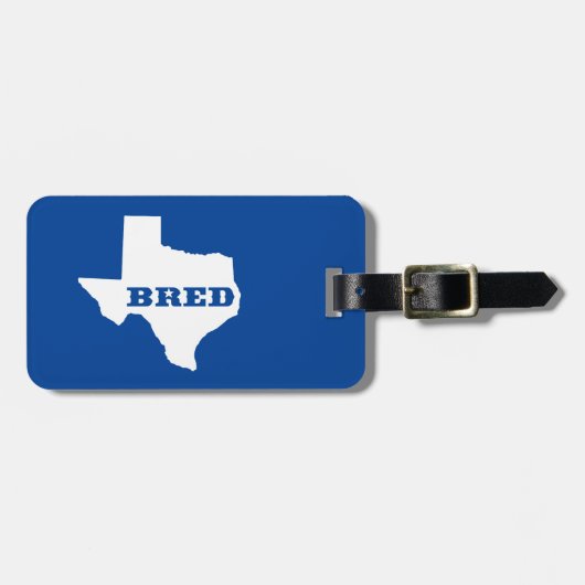 Texas Bred Gepäckanhänger (Vorderseite horizontal)