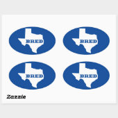 Texas Bred Ovaler Aufkleber (Blatt)