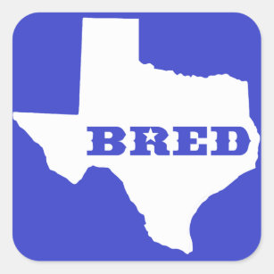 Texas Bred Quadratischer Aufkleber