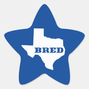 Texas Bred Stern-Aufkleber