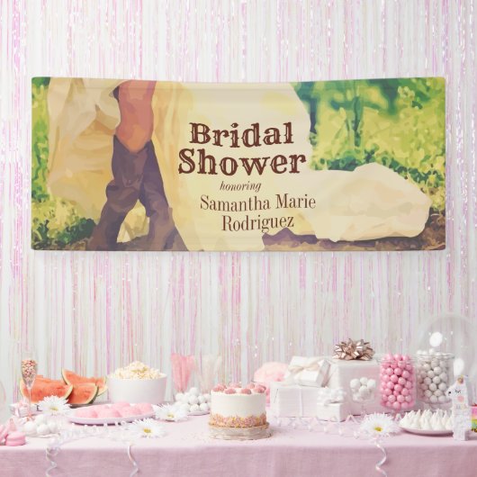 Texas Bride in Boots Brautparty Banner (Party)