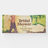 Texas Bride in Boots Brautparty Banner (Horizontal)