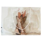 Texas Bride in Boots Brautparty Große Geschenktüte (Rückseite)