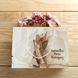 Texas Bride in Boots Brautparty Große Geschenktüte