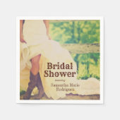 Texas Bride in Boots Brautparty Napkins Serviette (Vorderseite)