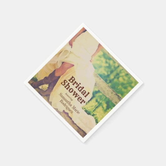 Texas Bride in Boots Brautparty Napkins Serviette (Ecke)