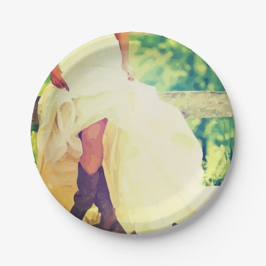 Texas Bride in Boots Brautparty Paper Teller (Vorderseite)