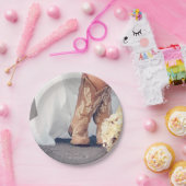 Texas Bride in Boots Brautparty Pappteller (Party)