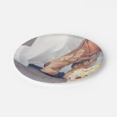 Texas Bride in Boots Brautparty Pappteller (Schrägansicht)