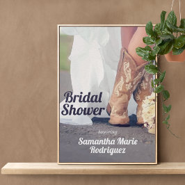 Texas Bride in Boots Brautparty Poster