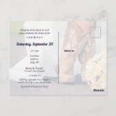 Texas Bride in Boots Brautparty Postkarte (Rückseite)