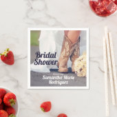 Texas Bride in Boots Brautparty Serviette (Beispiel)