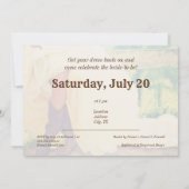 Texas Bride in Boots Bridal Dusche Einladung (Rückseite)