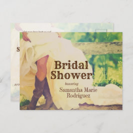 Texas Bride in Boots Bridal Dusche Einladung Post Postkarte