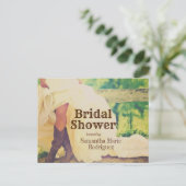 Texas Bride in Boots Bridal Dusche Einladung Post Postkarte (Stehend Vorderseite)