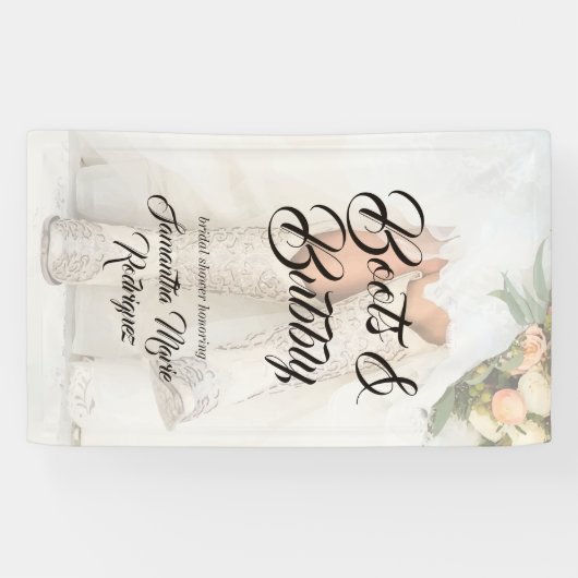 Texas Bride Kristall Boots Brautparty Banner (Horizontal)
