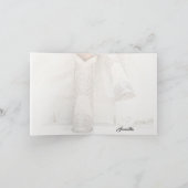 Texas Bride Kristall Boots Brautparty Dankeskarte (Innenseite)