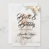 Texas Bride Kristall Boots Brautparty Einladung (Vorderseite)