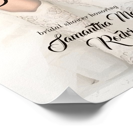 Texas Bride Kristall Boots Brautparty Poster (Ecke)